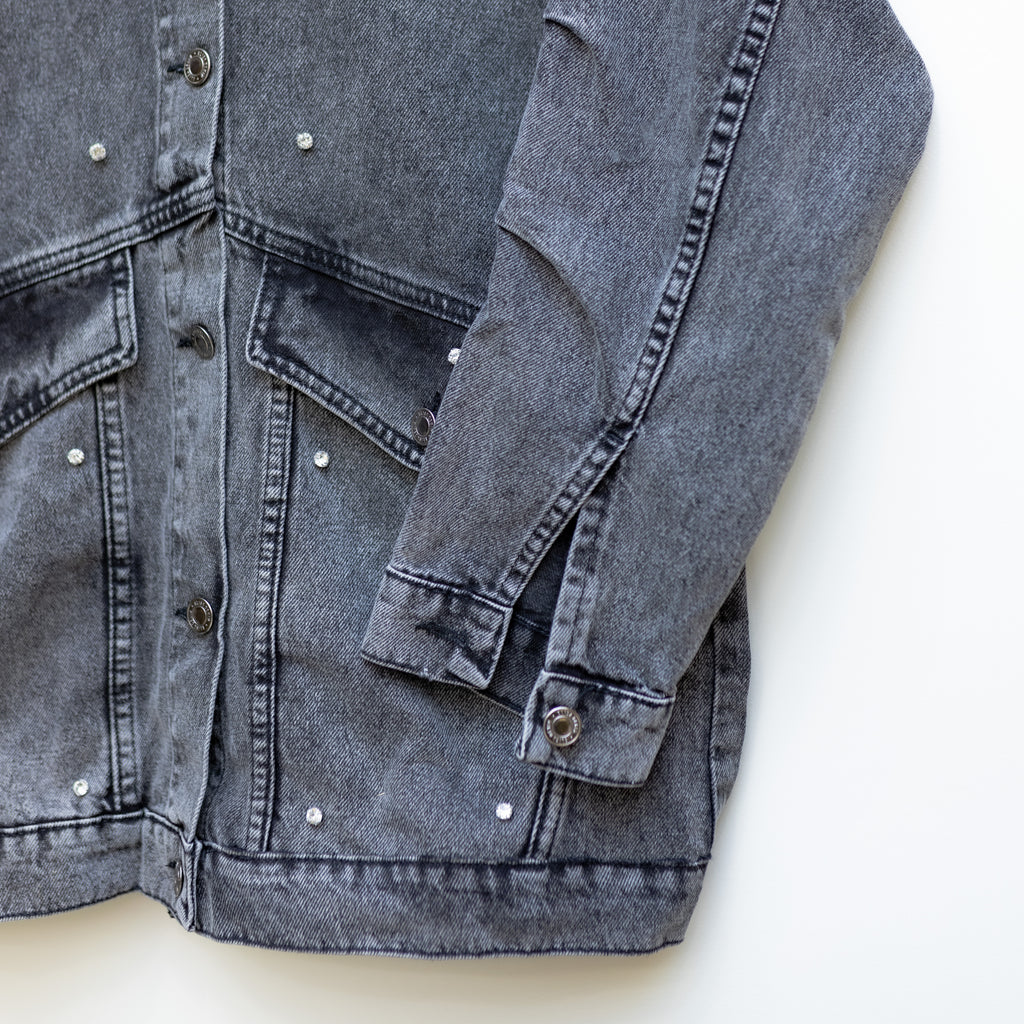 Studded Oversized Denim Jacket